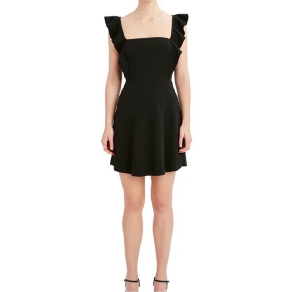 BCBG Paris Black Ruffle Mini Dress, BNWT, Size M (8-10)